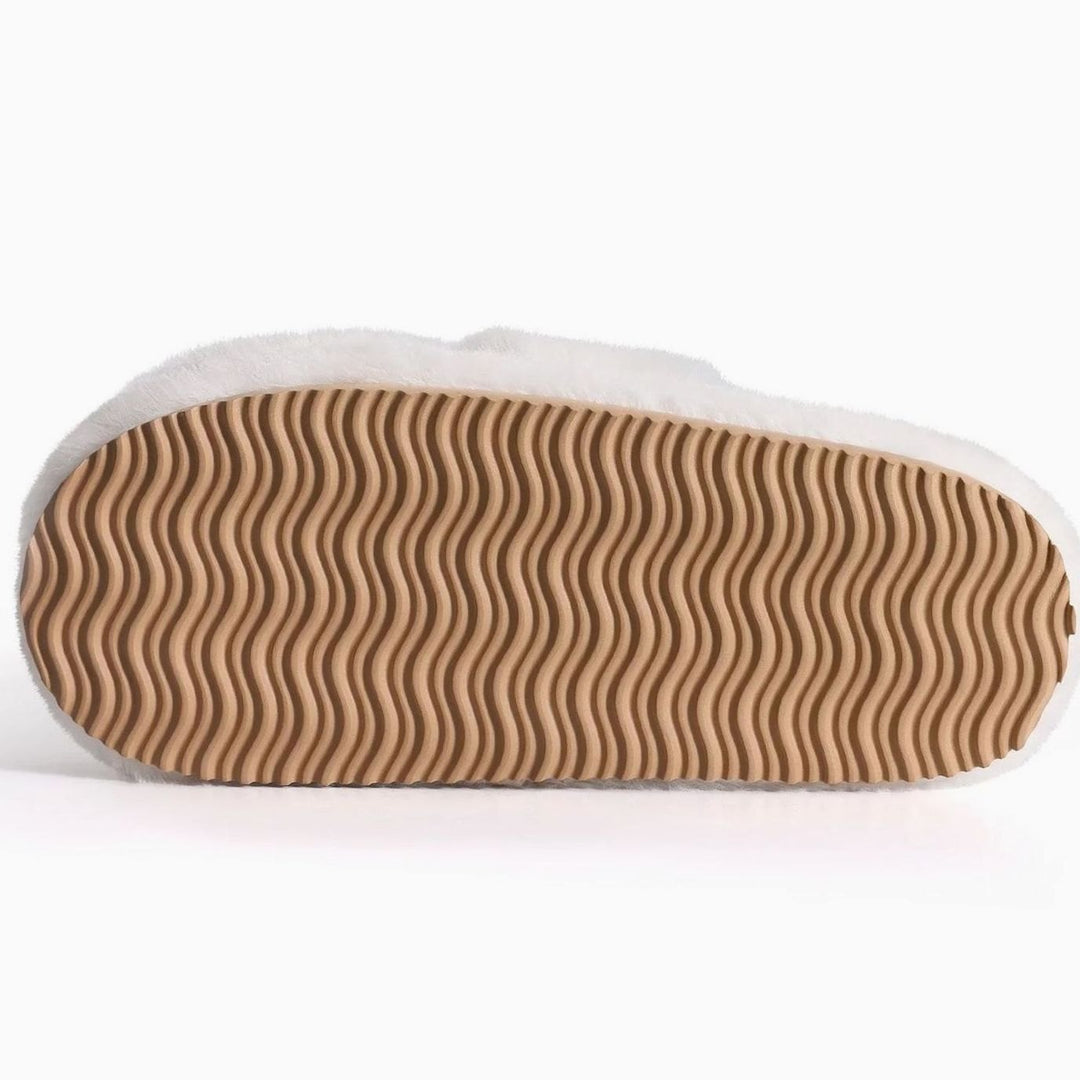 Women's Cozy Faux Fur Slip-On Slide Slippers