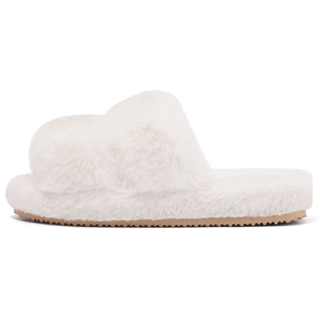 Women's Cozy Faux Fur Slip-On Slide Slippers