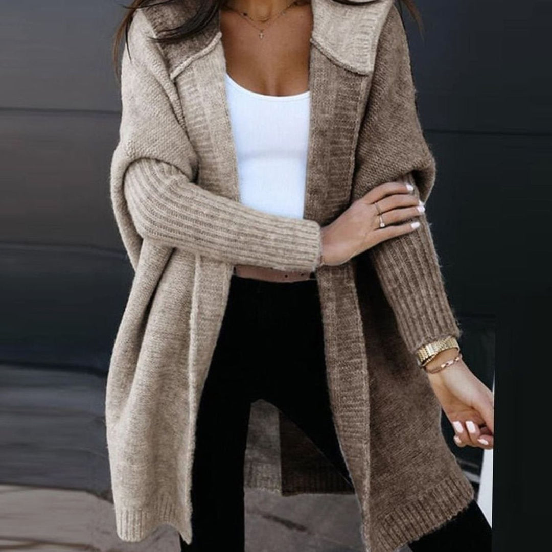 Women's Cozy Long Sleeve Longline Open Cardigan Sweater