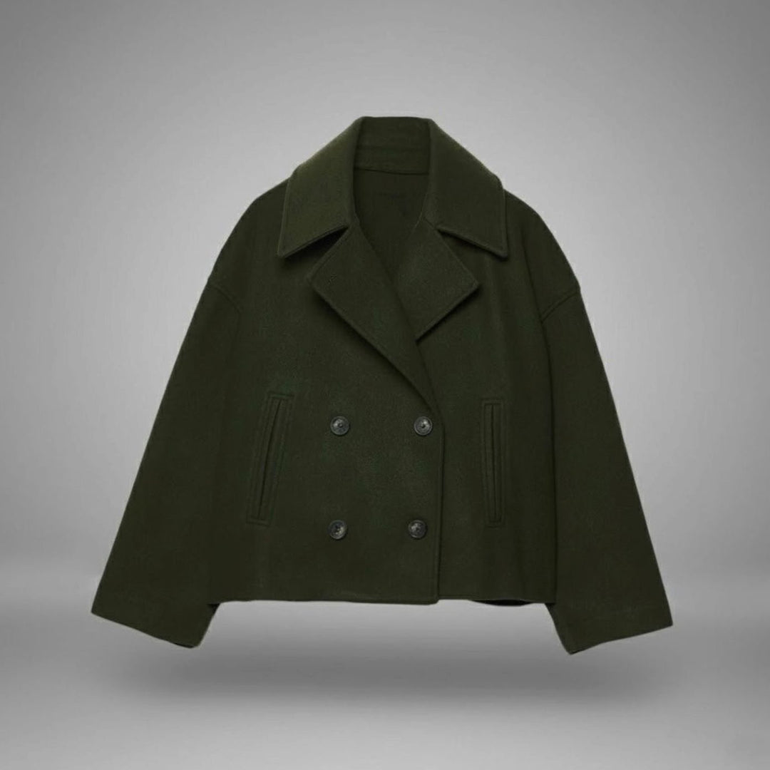 Women's Cropped Double-Breasted Tailored Short Jacket