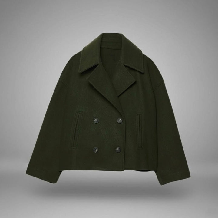 Women's Cropped Double-Breasted Tailored Short Jacket