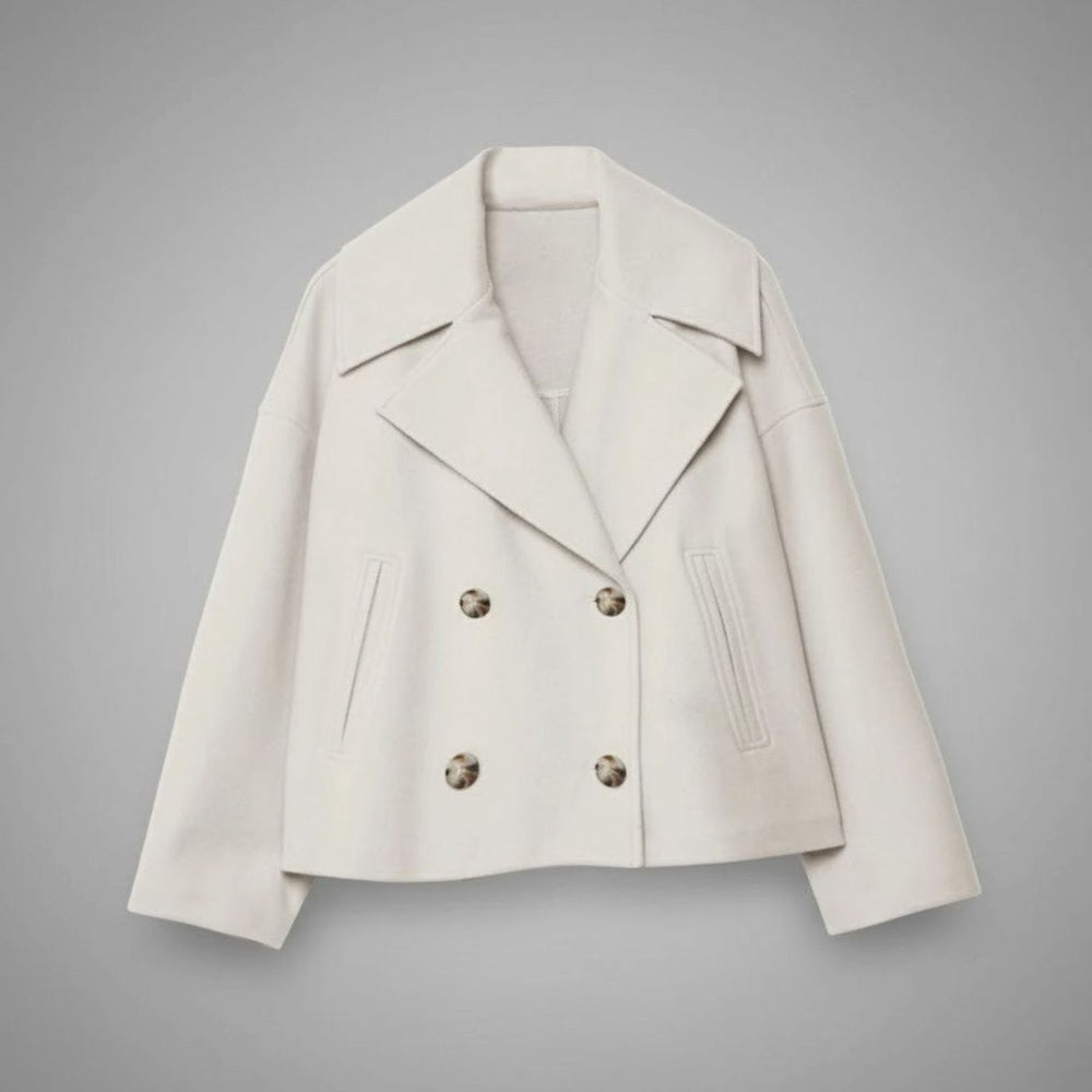 Women's Cropped Double-Breasted Tailored Short Jacket