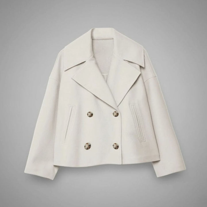 Women's Cropped Double-Breasted Tailored Short Jacket