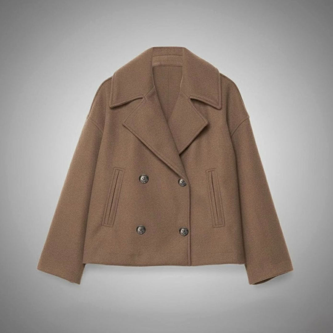 Women's Cropped Double-Breasted Tailored Short Jacket