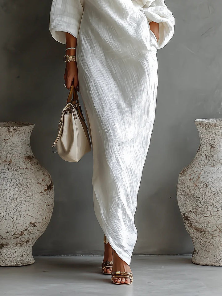 Women's Dress Elegant One-Shoulder Long Sleeve Maxi