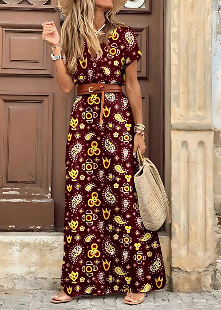 Women's Dress Flowy Boho Relaxed-Fit Maxi