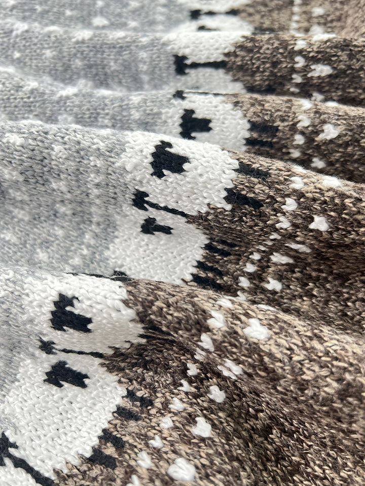 Women's Fair Isle Sheep Jacquard Thick-Knit Pullover Sweater