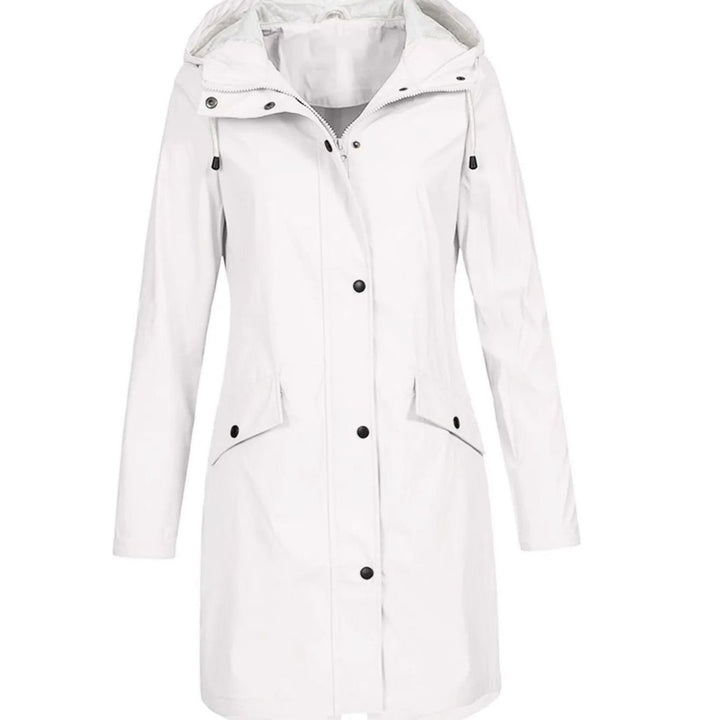 Women's Faux Fur-Lined Hooded Longline Winter Coat - White