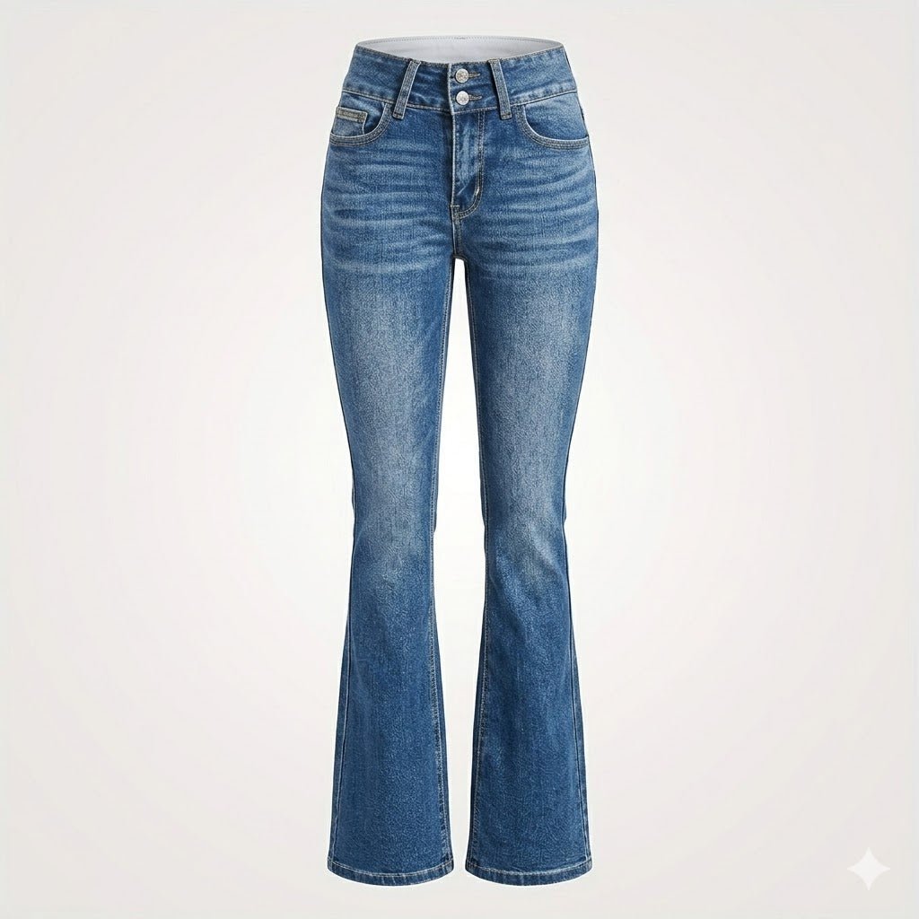 Women's High-Waist Flare Jeans Sculpting Denim Pants