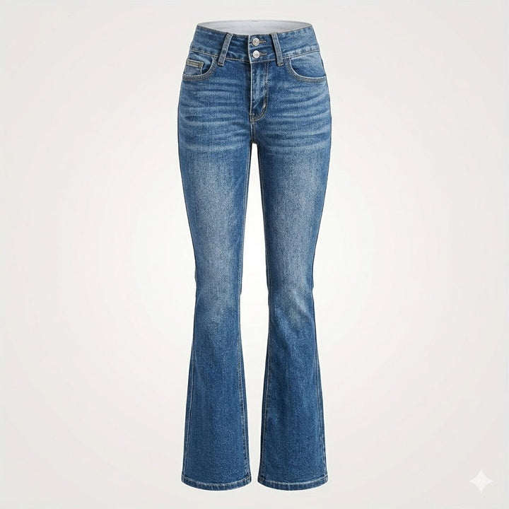 Women's High-Waist Flare Jeans Sculpting Denim Pants