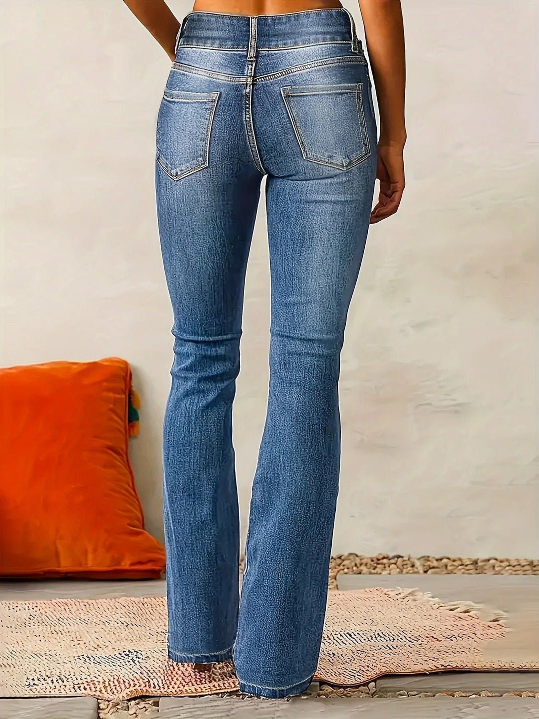 Women's High-Waist Flare Jeans Sculpting Denim Pants