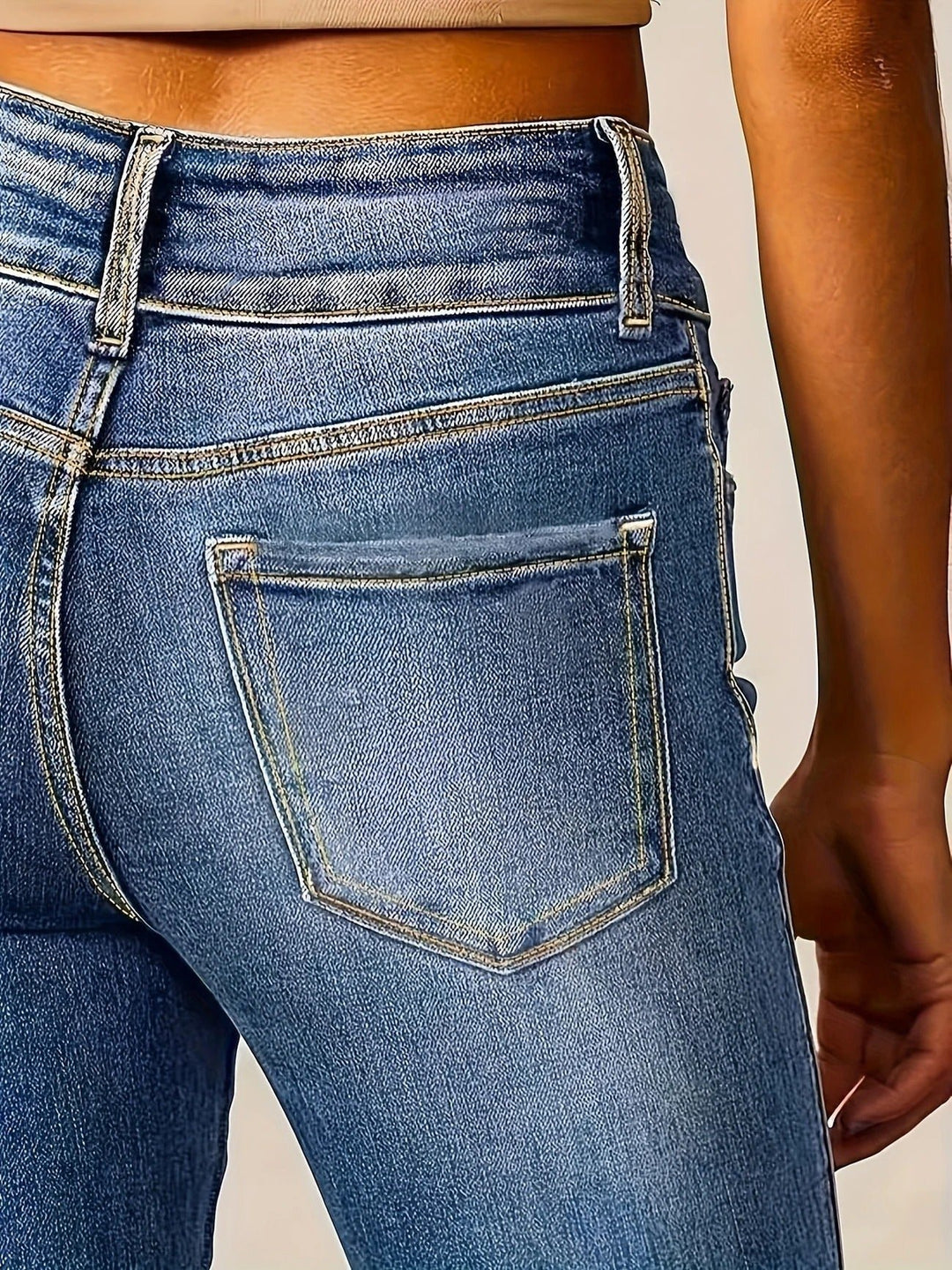 Women's High-Waist Flare Jeans Sculpting Denim Pants