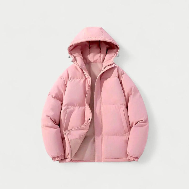 Women's Hooded Insulated Warm Puffer Jacket - Pink