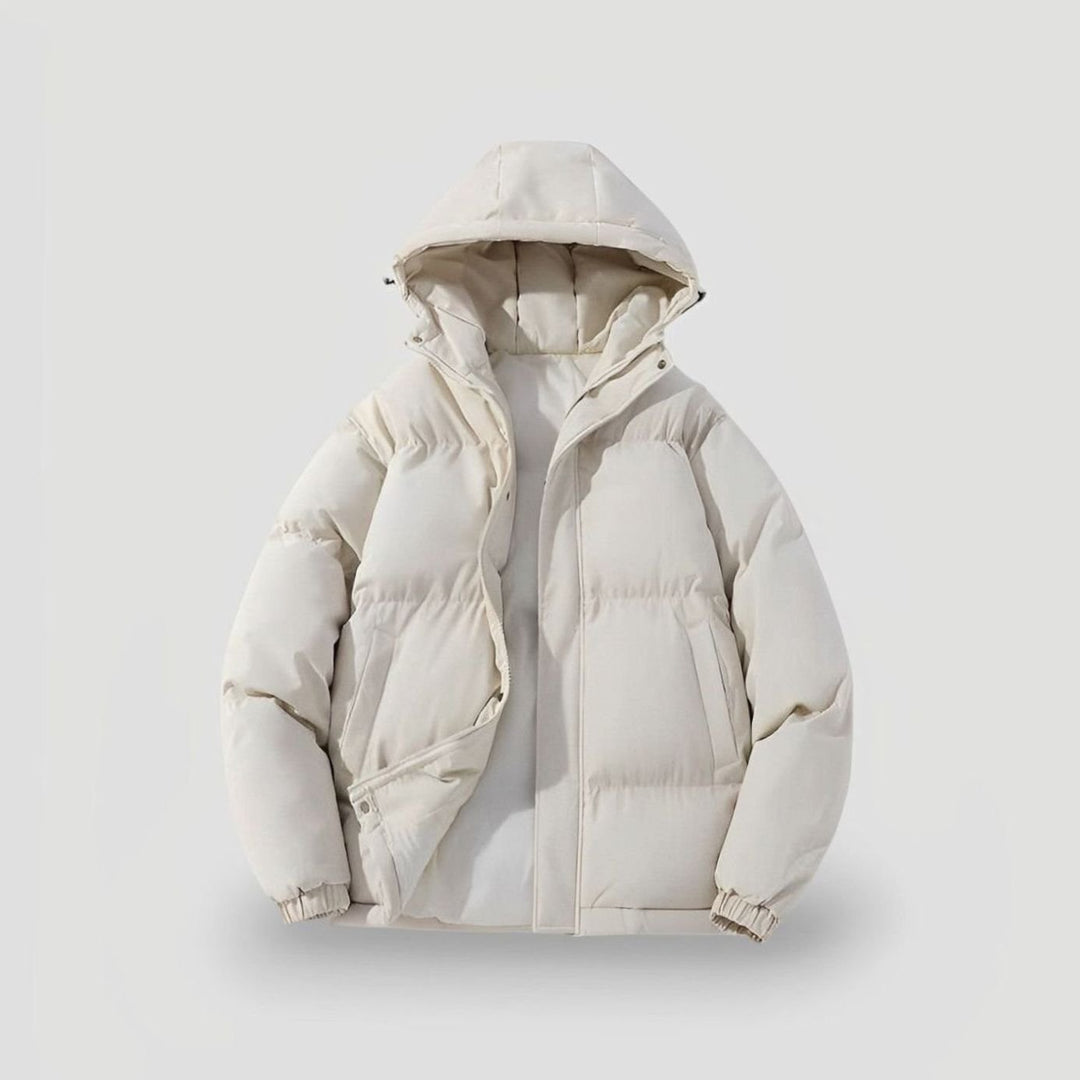 Women's Hooded Insulated Warm Puffer Jacket - White