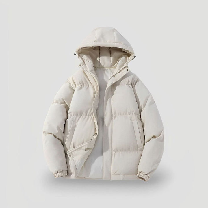 Women's Hooded Insulated Warm Puffer Jacket - White