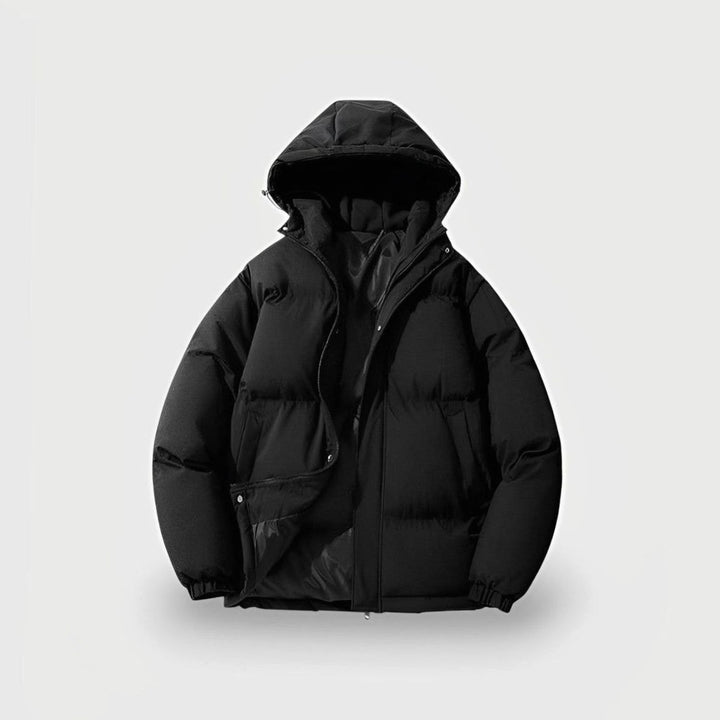 Women's Hooded Insulated Warm Puffer Jacket - Black