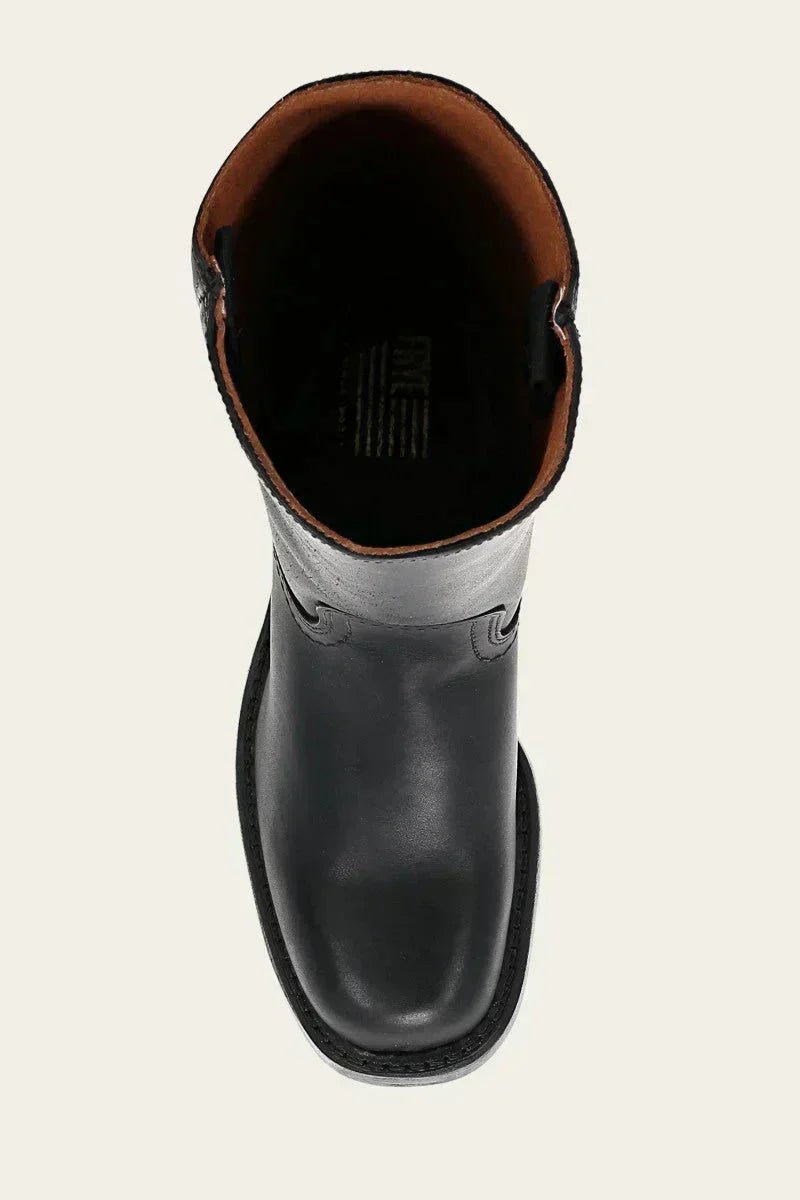 Women's Knee-High Slim-Fit Block-Heel Leather Boots
