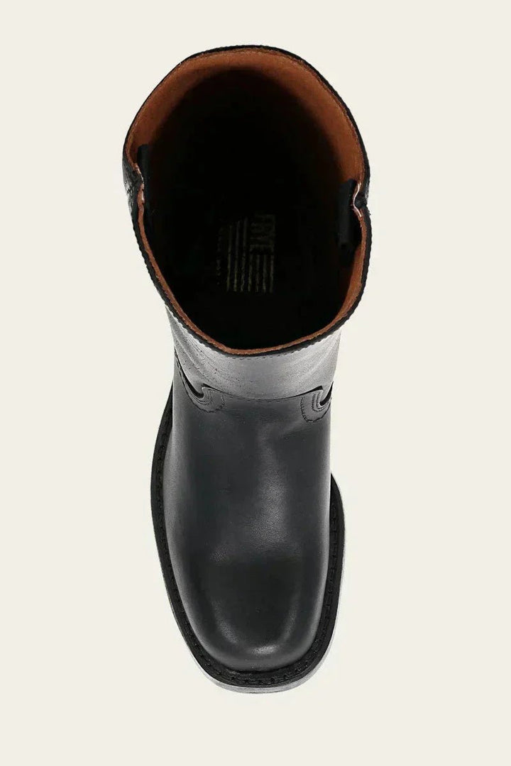 Women's Knee-High Slim-Fit Block-Heel Leather Boots