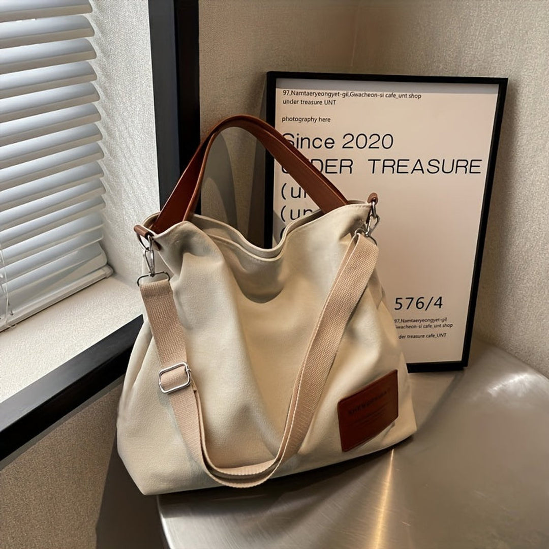 Women's Large Canvas Tote Bag Adjustable Strap Shoulder Hobo