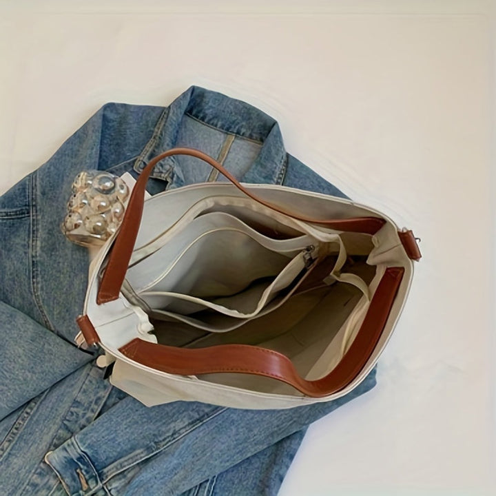 Women's Large Canvas Tote Bag Adjustable Strap Shoulder Hobo