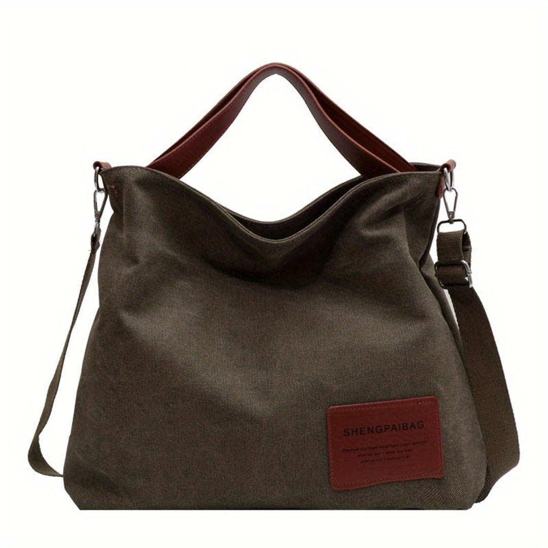 Women's Large Canvas Tote Bag Adjustable Strap Shoulder Hobo