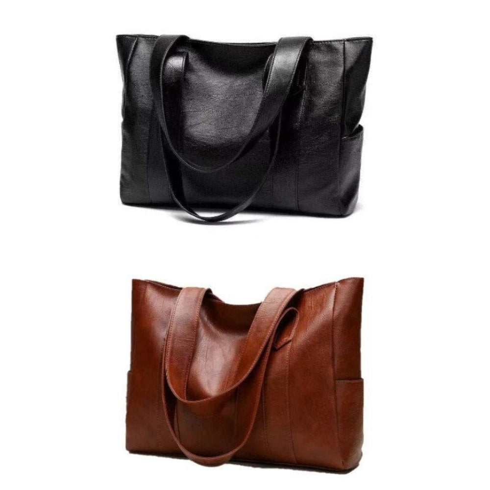 Women's Large-Capacity Vintage Leather Shoulder Tote Bag