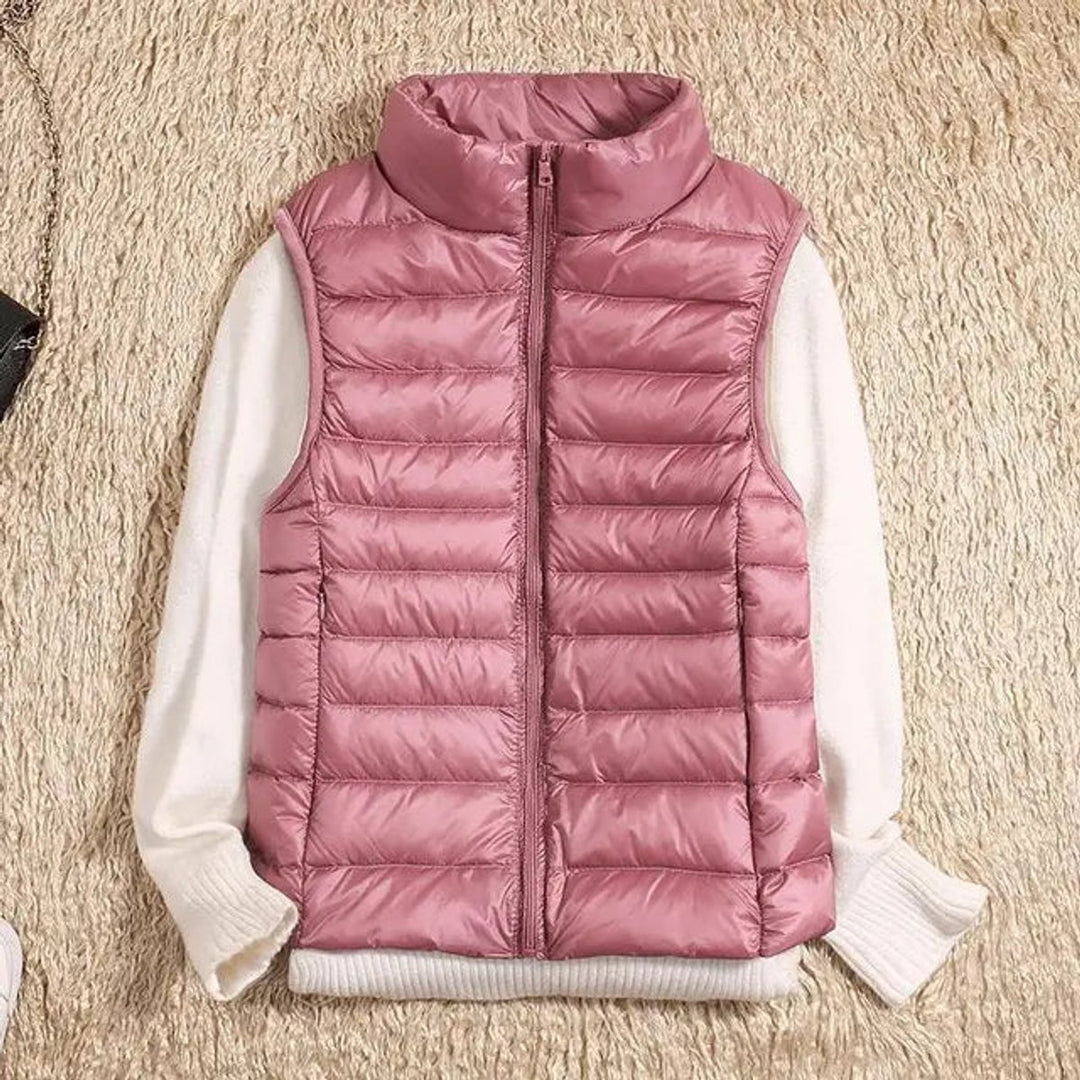 Women's Lightweight Packable Sleeveless Puffer Vest - Pink