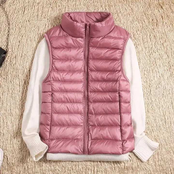 Women's Lightweight Packable Sleeveless Puffer Vest - Pink