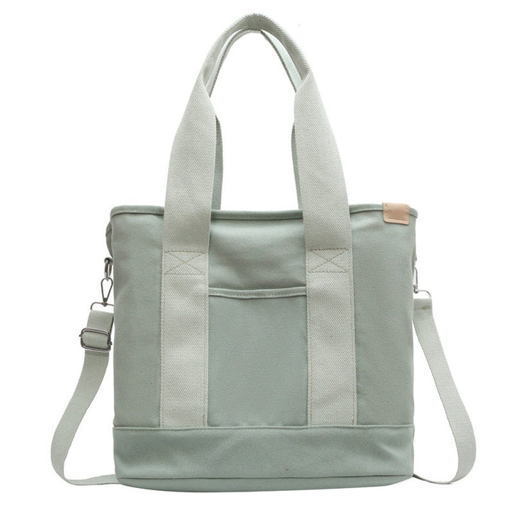 Women's Multipocket Adjustable Strap Canvas Tote Bag - Grün