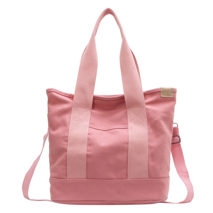 Women's Multipocket Adjustable Strap Canvas Tote Bag - Rosa