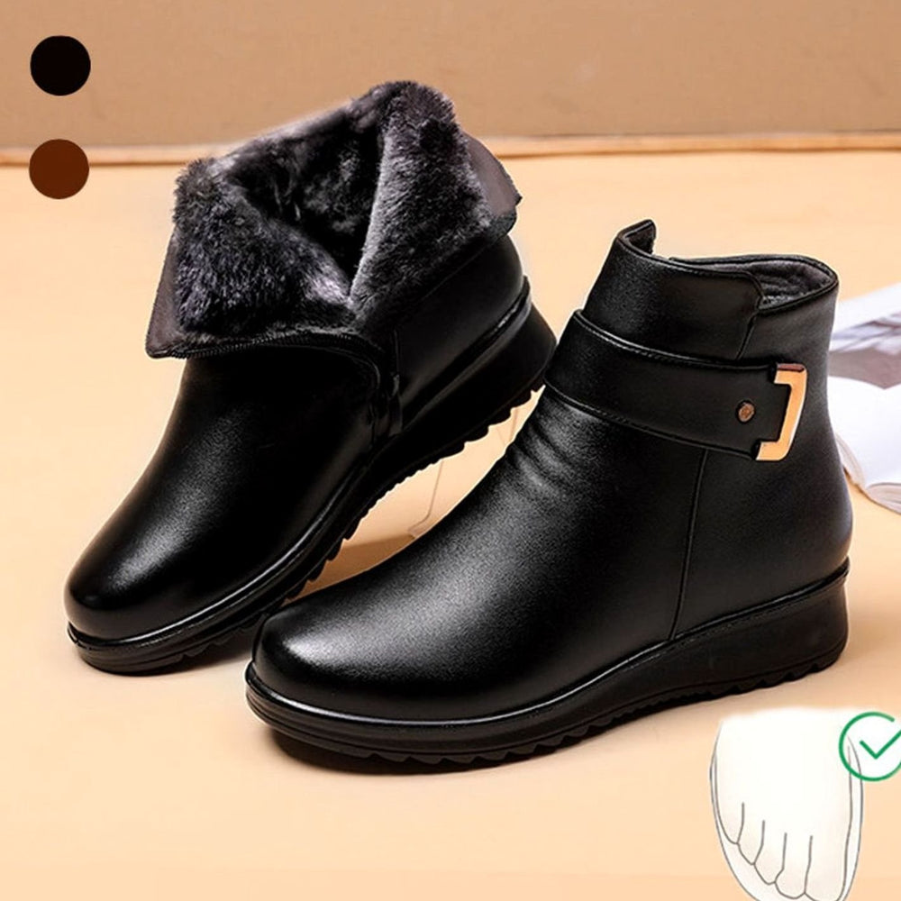 Women's Orthopedic Fur-Lined Wedge Ankle Boots