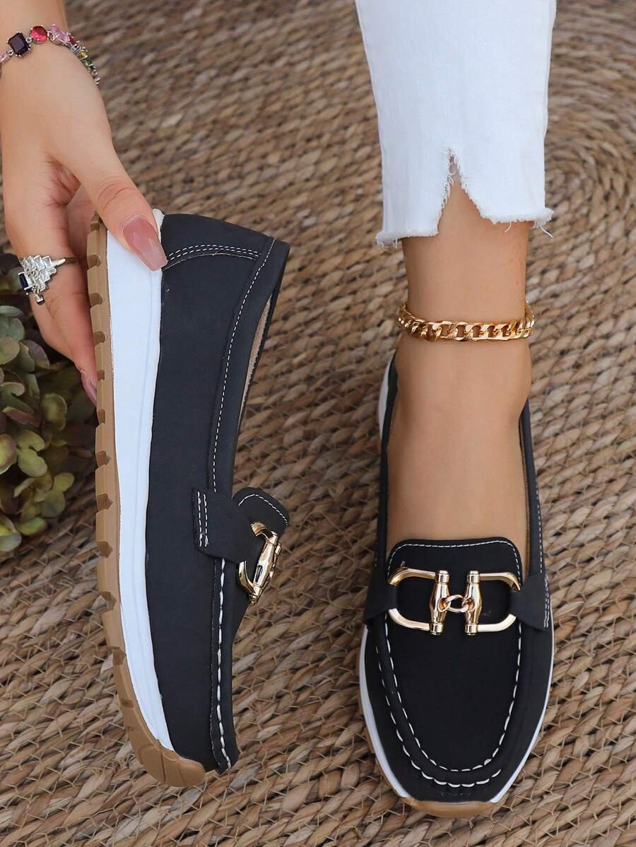 Women's Orthopedic Non-Slip Gold-Bit Slip-On Loafers