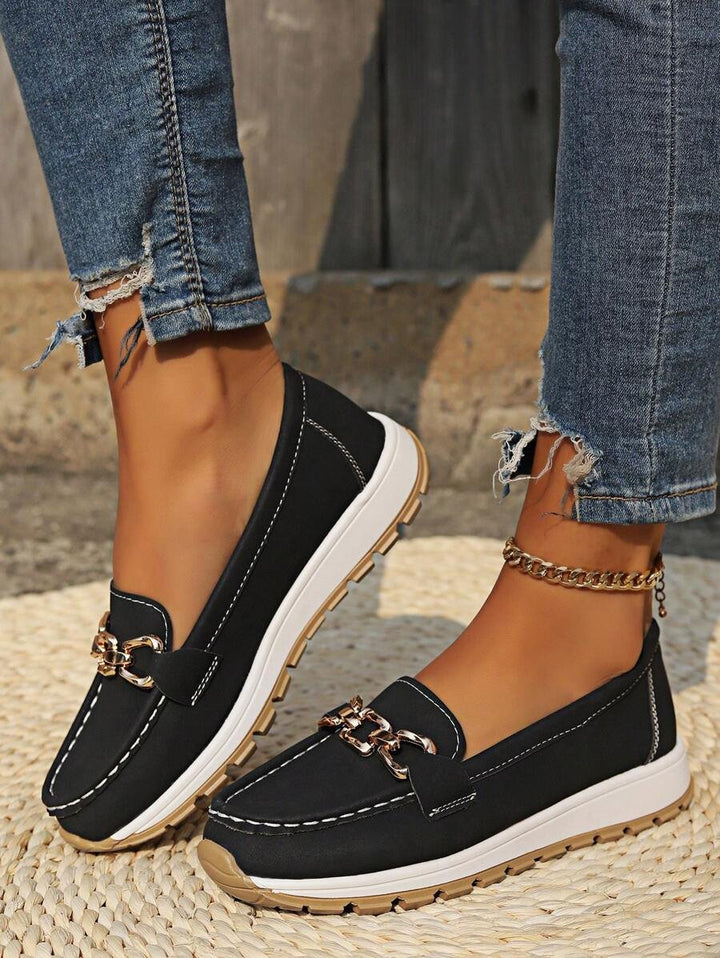 Women's Orthopedic Non-Slip Gold-Bit Slip-On Loafers
