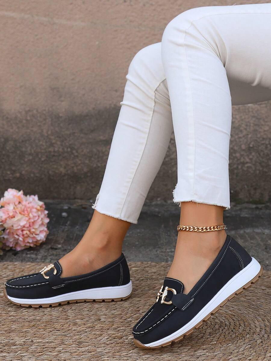 Women's Orthopedic Non-Slip Gold-Bit Slip-On Loafers