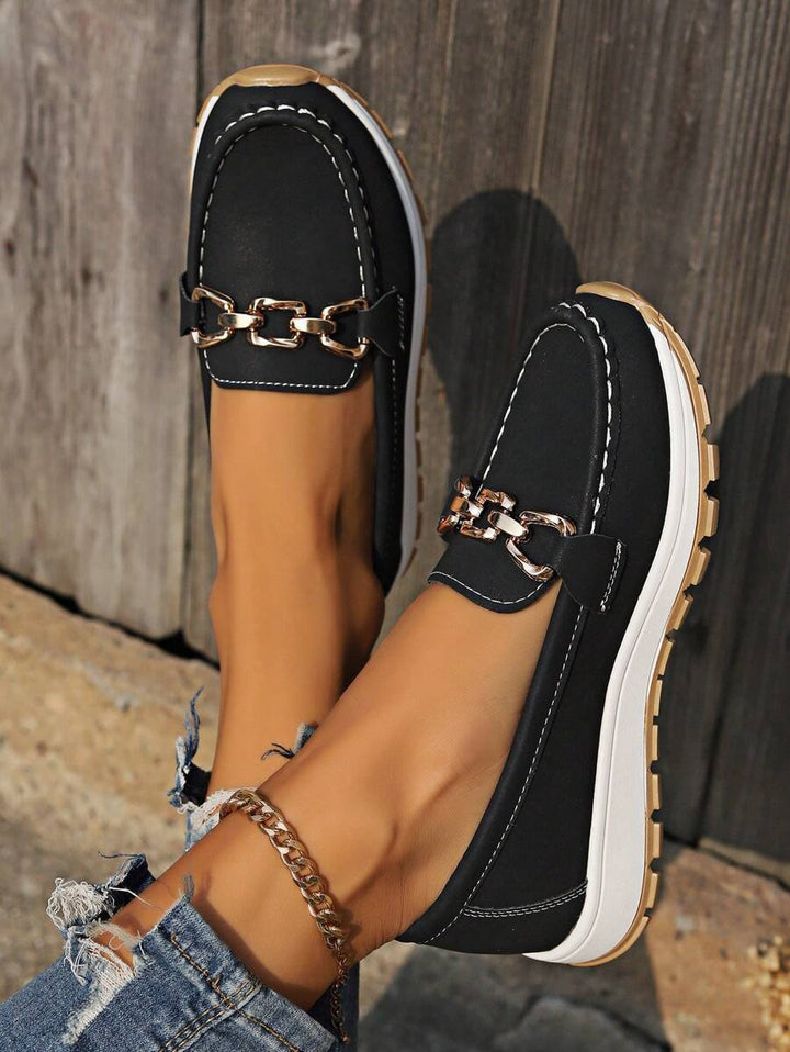 Women's Orthopedic Non-Slip Gold-Bit Slip-On Loafers