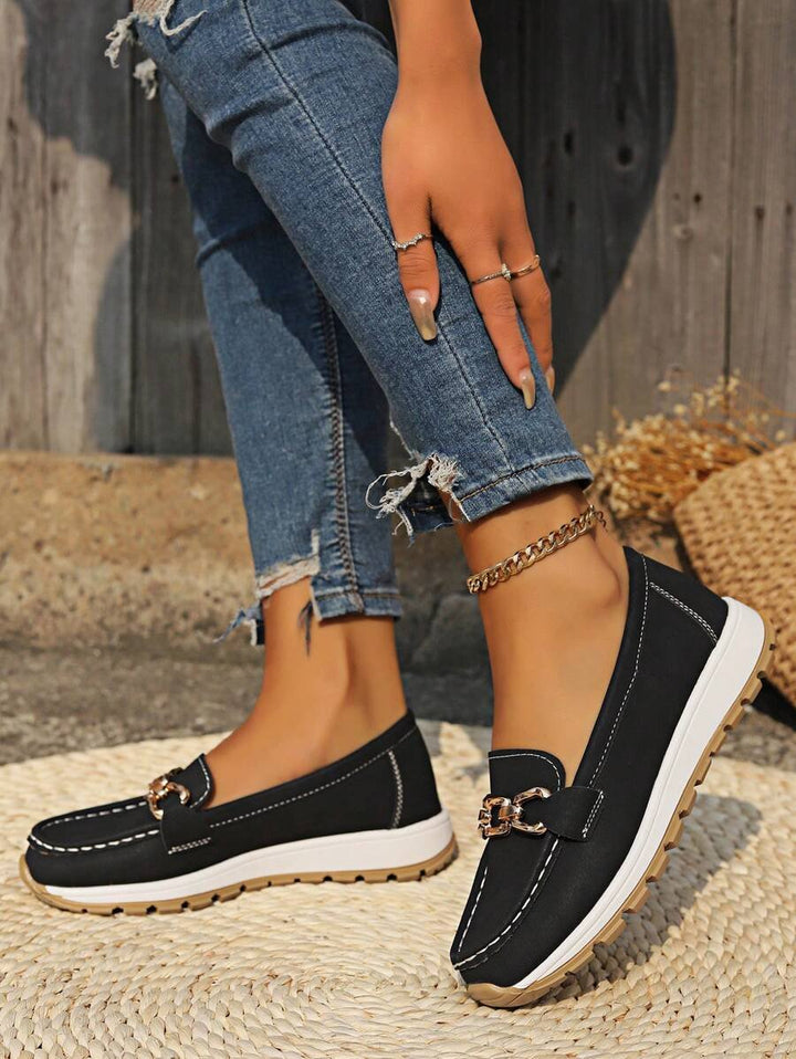 Women's Orthopedic Non-Slip Gold-Bit Slip-On Loafers