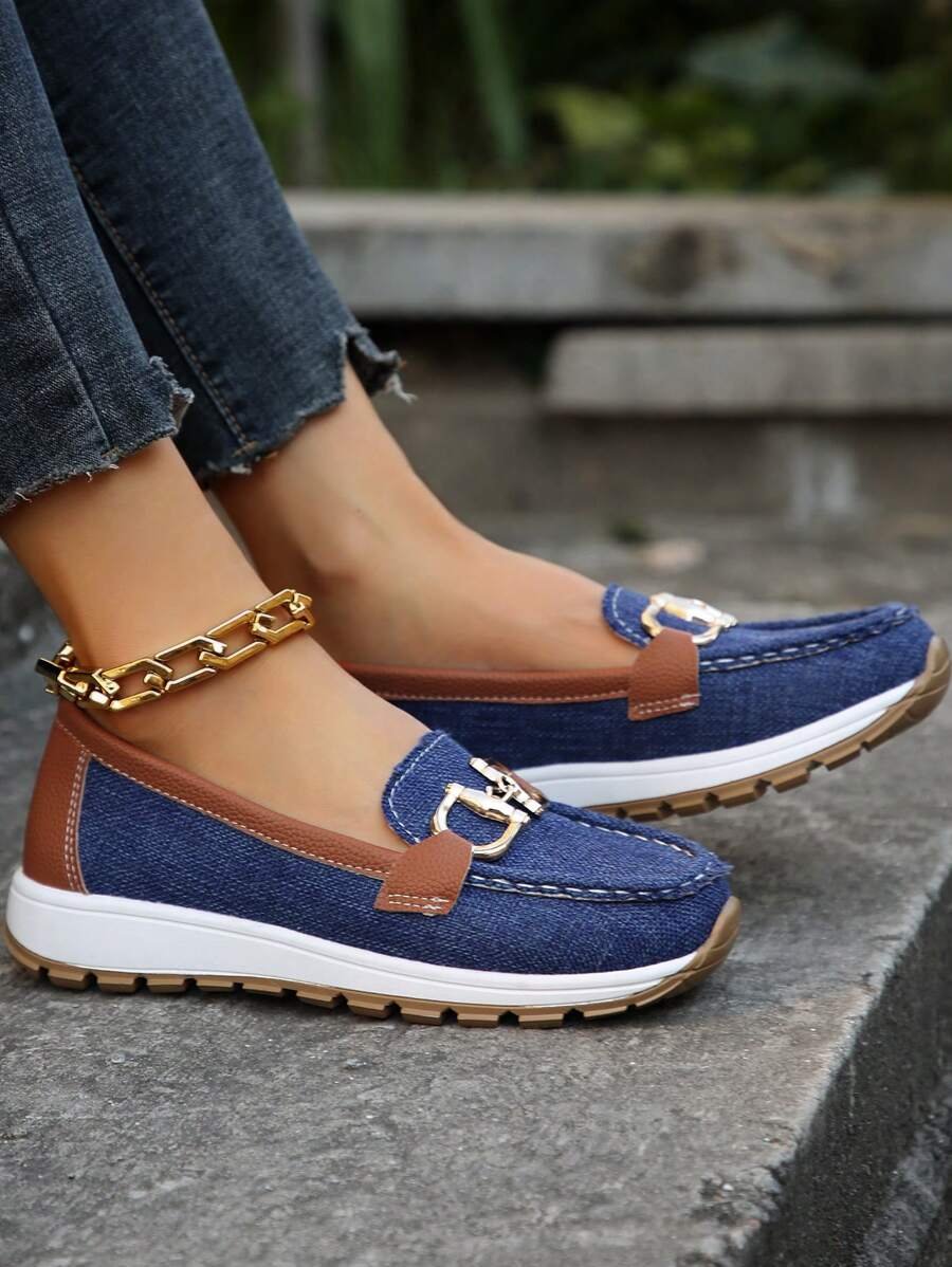 Women's Orthopedic Non-Slip Gold-Bit Slip-On Loafers