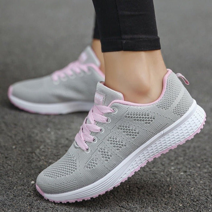 Women's Orthopedic Wide-Toe Breathable Mesh Lace-Up Sneakers