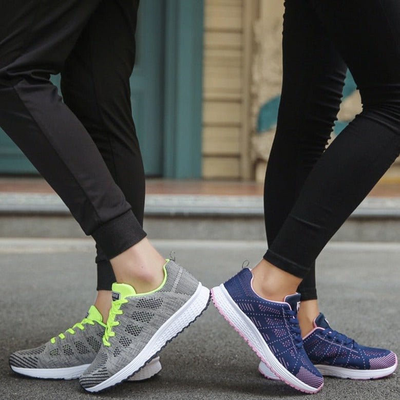 Women's Orthopedic Wide-Toe Breathable Mesh Lace-Up Sneakers