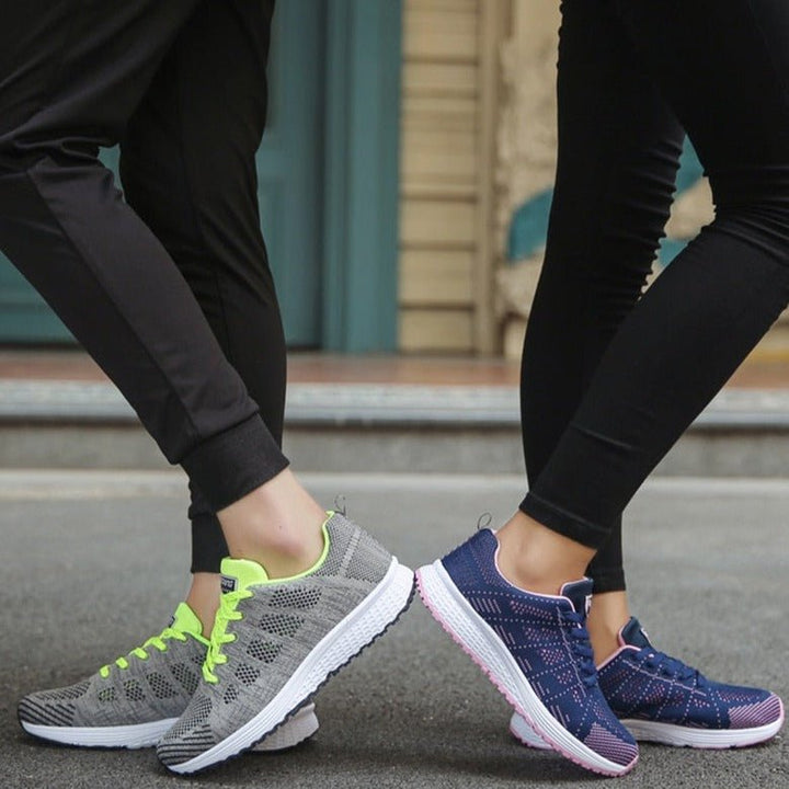 Women's Orthopedic Wide-Toe Breathable Mesh Lace-Up Sneakers