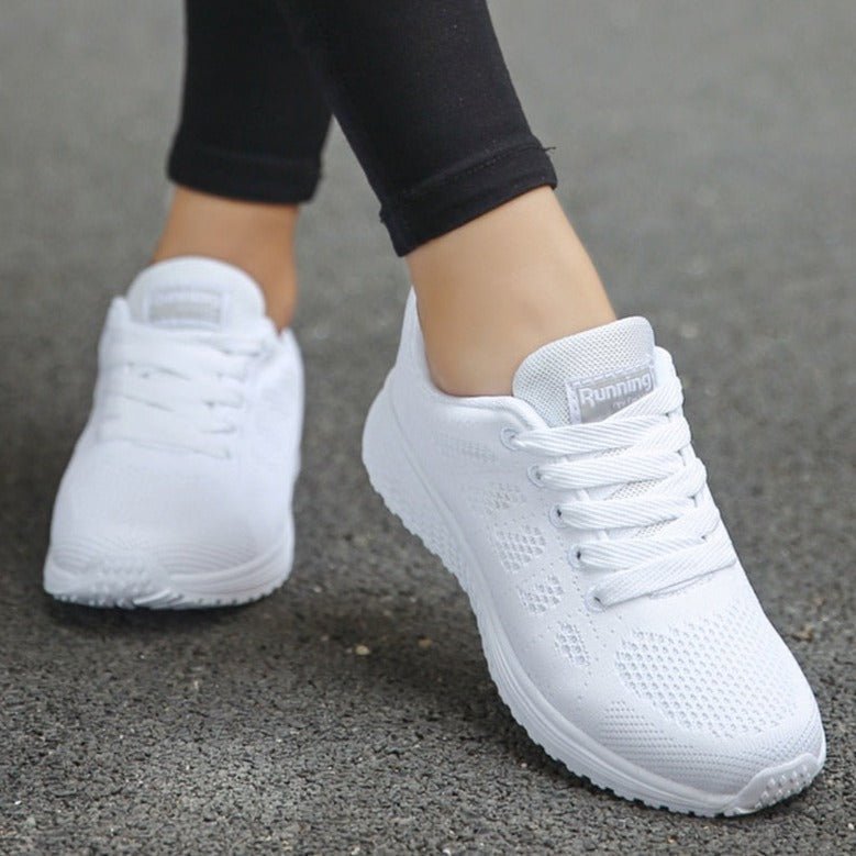 Women's Orthopedic Wide-Toe Breathable Mesh Lace-Up Sneakers