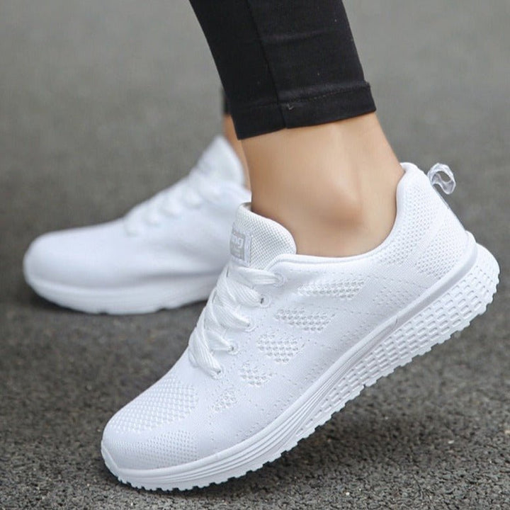 Women's Orthopedic Wide-Toe Breathable Mesh Lace-Up Sneakers