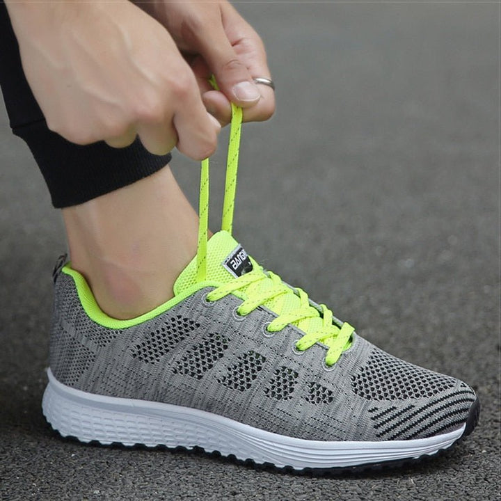 Women's Orthopedic Wide-Toe Breathable Mesh Lace-Up Sneakers