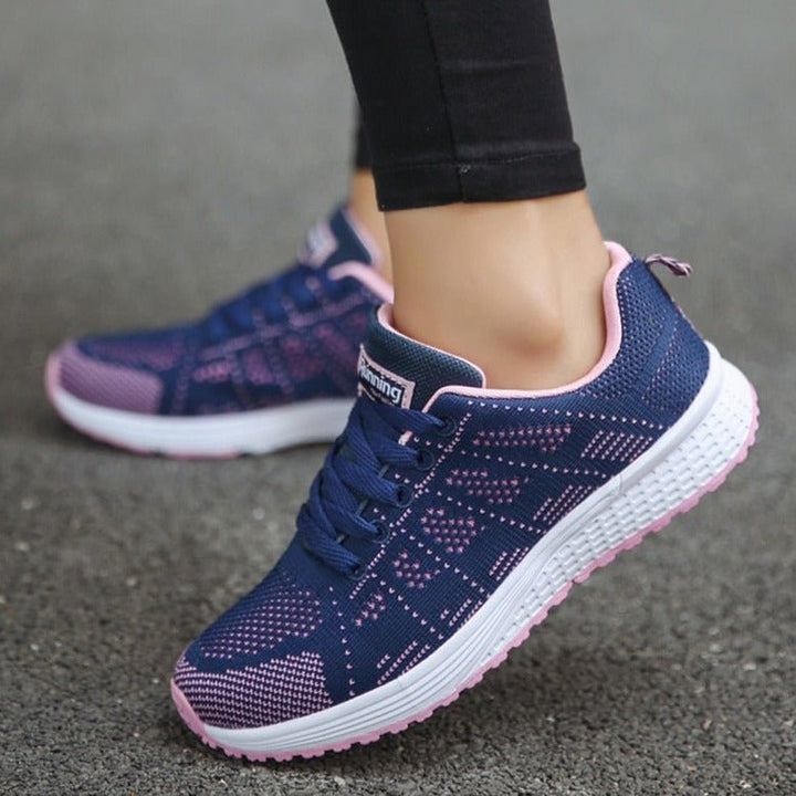 Women's Orthopedic Wide-Toe Breathable Mesh Lace-Up Sneakers