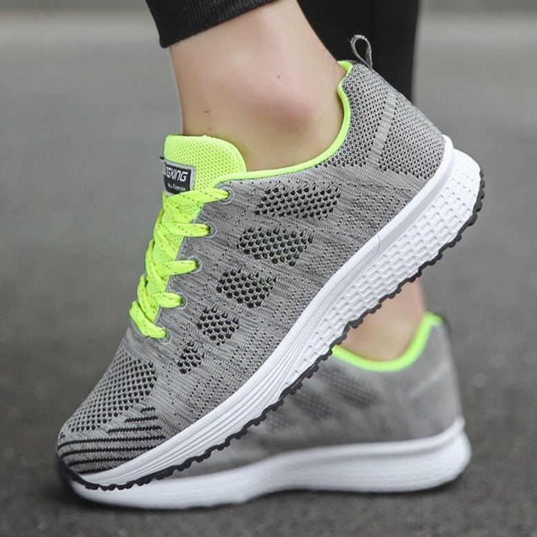 Women's Orthopedic Wide-Toe Breathable Mesh Lace-Up Sneakers