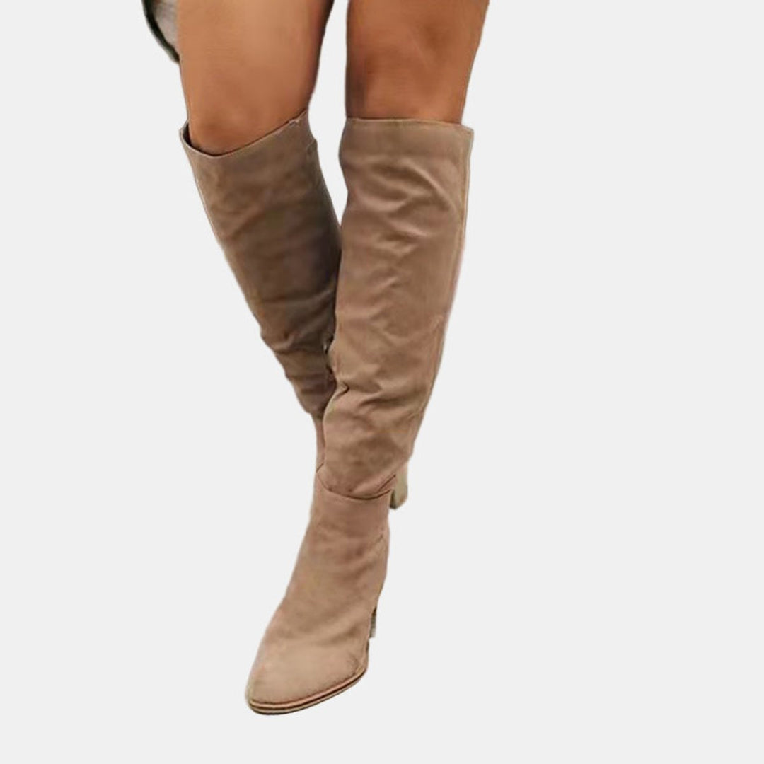 Women's Over-the-Knee Block-Heel Tall Shaft Ankle Boots