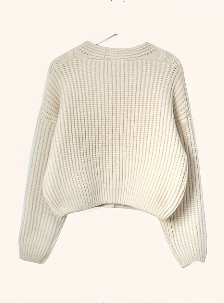 Women's Oversized Cable Knit Button-Front Cardigan
