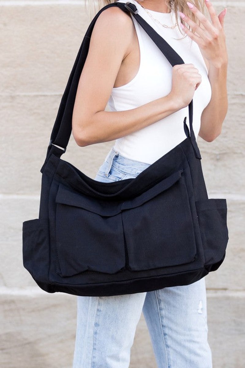 Women's Oversized Canvas Tote Bag Messenger Shoulder Bag
