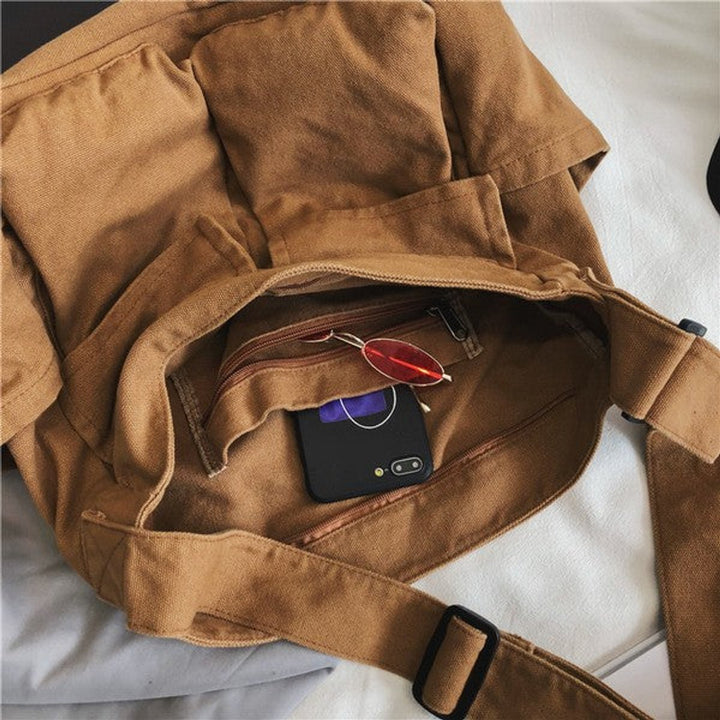 Women's Oversized Canvas Tote Bag Messenger Shoulder Bag