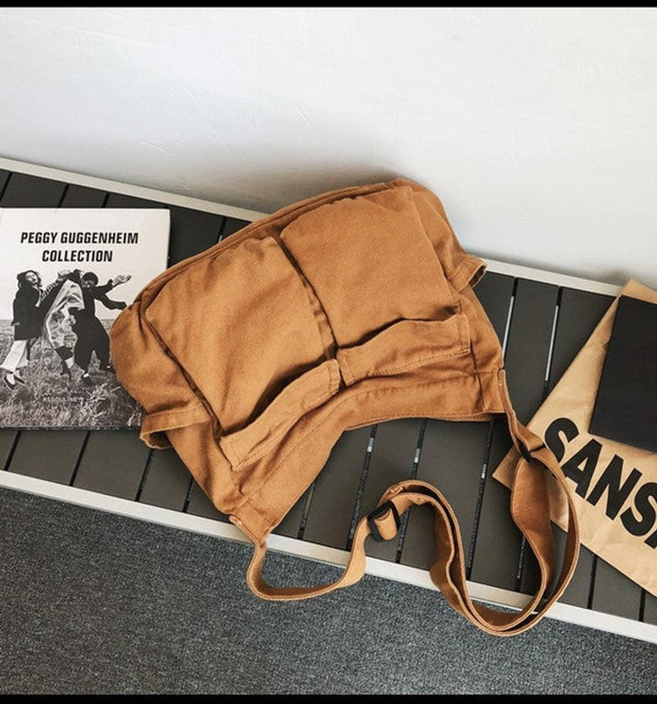 Women's Oversized Canvas Tote Bag Messenger Shoulder Bag